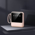 thumbnail image 1 of 10000mAh Mini Portable Charger with Built-In Cables Fast Charging Power Bank with LED Flashlight and Battery Percentage Display Compact Rechargeable Battery Pack for Smartphones, 1 of 10