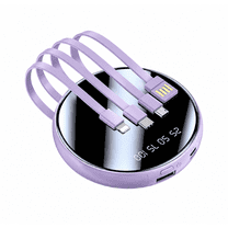 10000mAh Portable Power Bank,Built-in Cables with LED Display ...