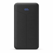 10000mAh Power Bank Portable Charger | Built-In Cables, US Plug, 4 Outputs 3 Inputs