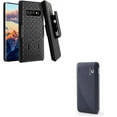 thumbnail image 1 of 10000mAh Power Bank w Holster Case Belt Clip for Samsung Galaxy S10 Plus - Charger Portable Backup, Swivel Cover Kickstand A2Q, 1 of 11