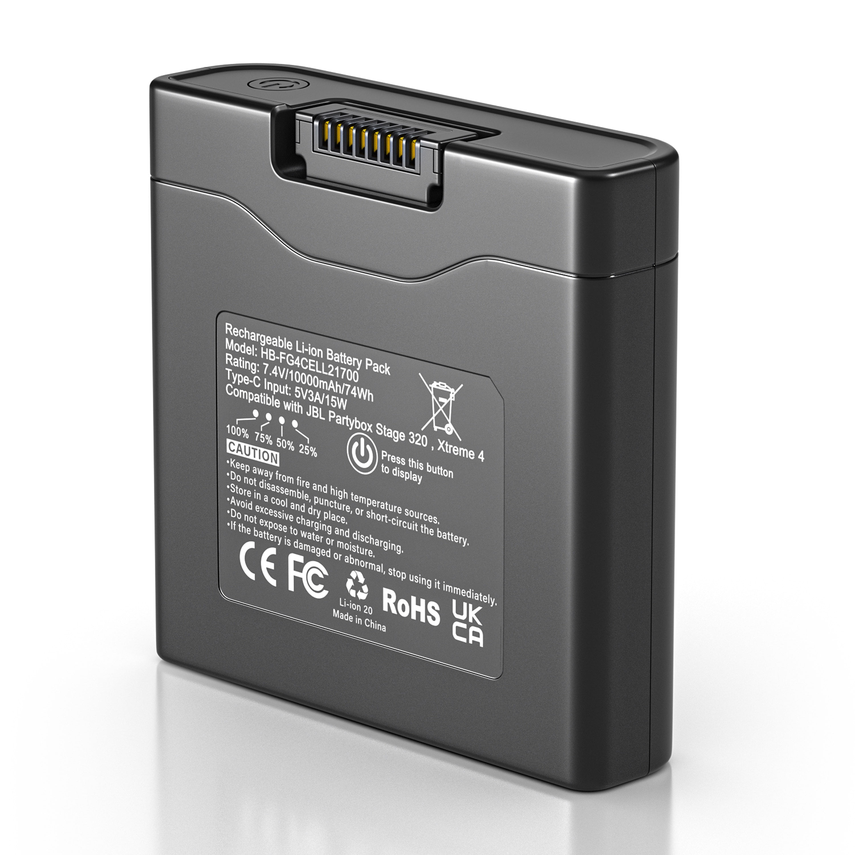 Replacement Battery For JBL Battery 400 | Compatible With PartyBox Stage 320 & Xtreme 4 Speakers | Splashproof & High-Capacity