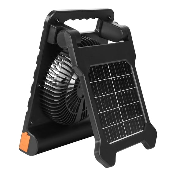 10000mAh Solar Fan with LED Lantern, Portable Rechargeable 7 Inch Cordless Fan 4W