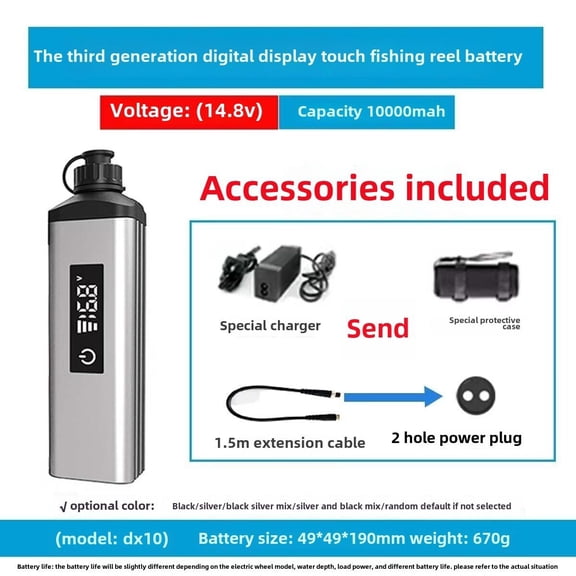 10000mah battery For Daiwa Shimano electric sea boat fishi Touch digital display