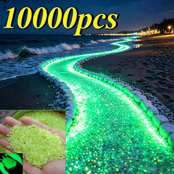 10000pcs 3-5mm Colorful Glow in The Dark Garden Pebbles Stones 3-5mm Luminous Stones Glow in The Dark Rocks Outdoor Glow Pebbles Aquarium Rocks for Garden Path Walkway Yard Fish Tank Plant Pots