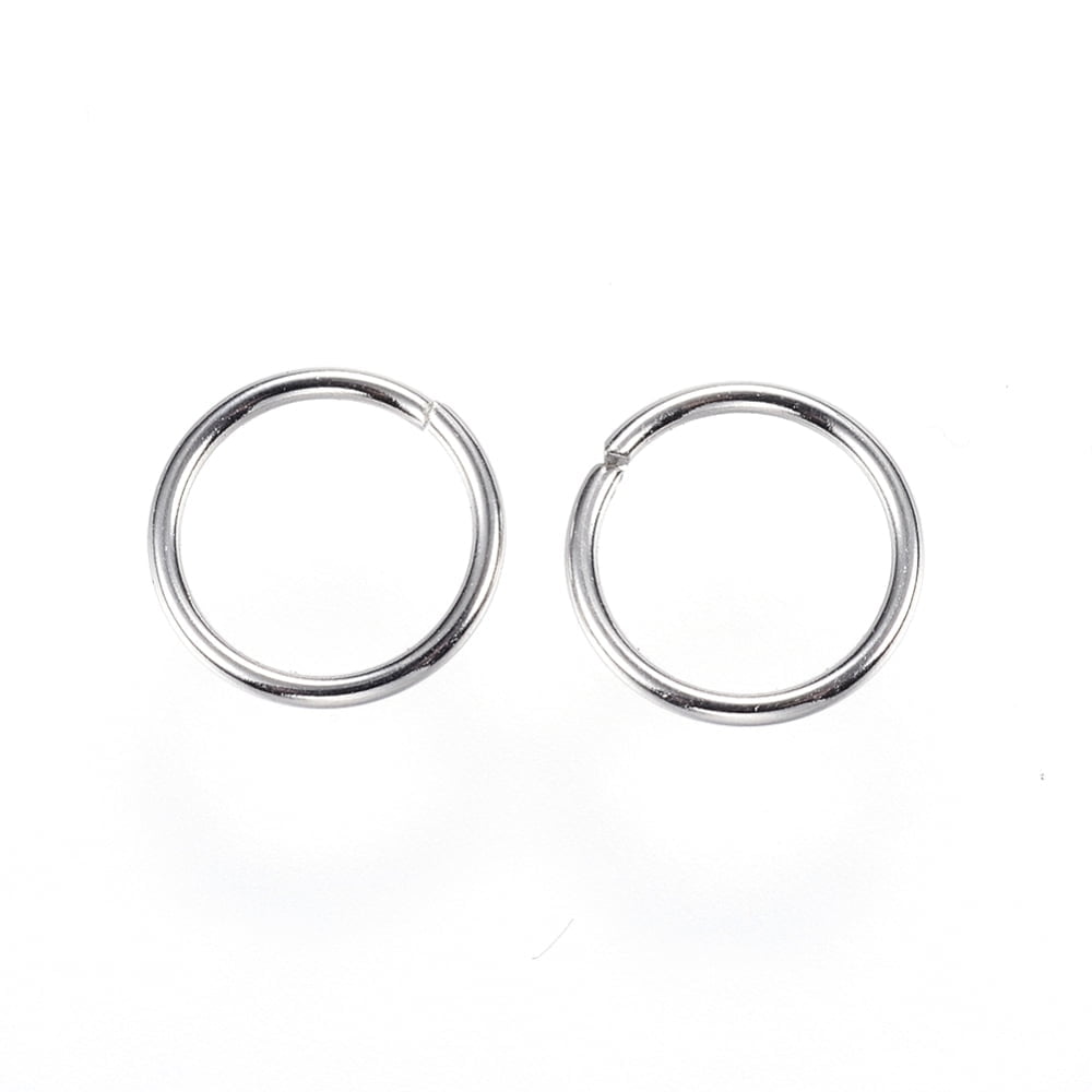 10000pcs Tarnish Resistant 304 Stainless Steel Jump Rings Open Jump Rings Stainless Steel color 18 Gauge 10x1mm Inner Diameter: 8mm