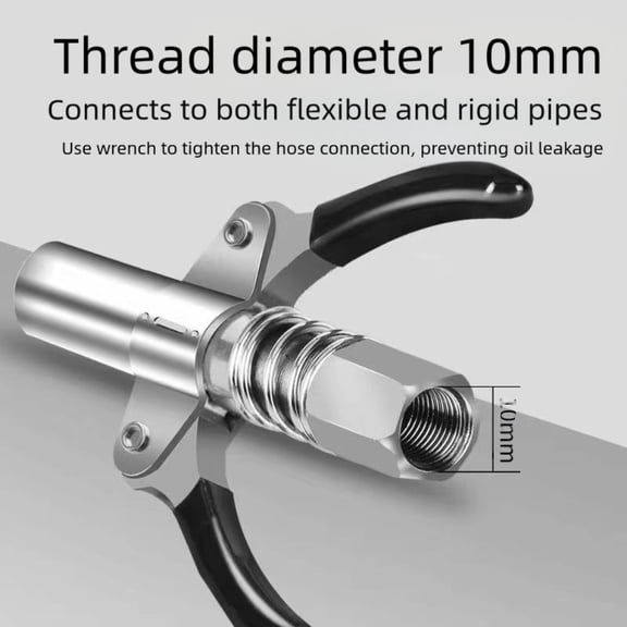 10000psi Double Handle Grease Quick Self Locking Coupler Tool Leak-Free