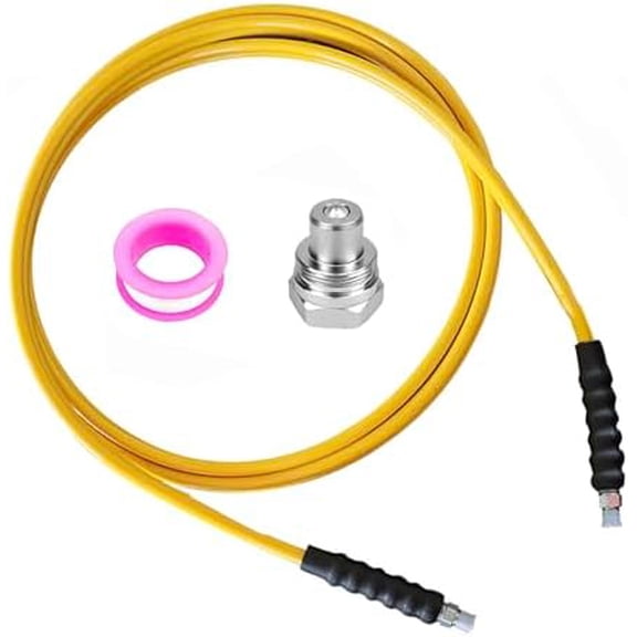 10000psi High Pressure Hydraulic Hose, 1/4" ID x 6 ft Industrial Pressure Hose with CH-604 Coupler, 3/8" Thread Hydraulic Hose Assembly, 72inch, 3/8" NPTF, Lightweight$$Plumbing & HVAC