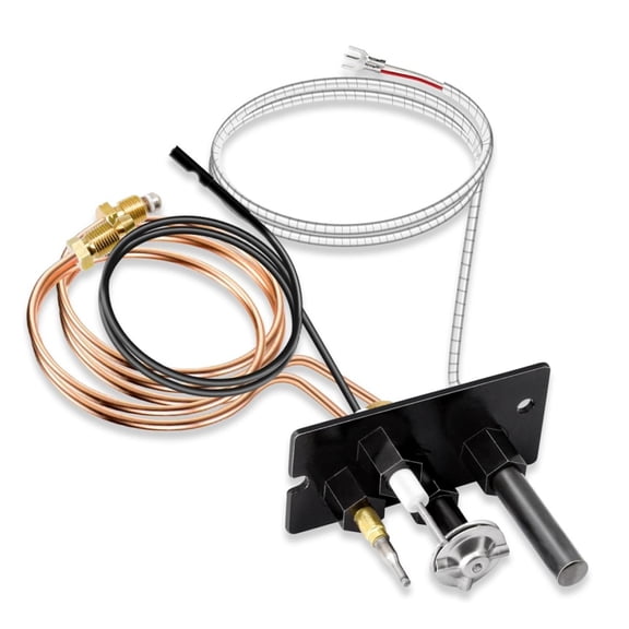 10002265 Propane Gas (LP) Pilot Assembly Replacement Parts for Majestic, Monessen, Temco, and Vermont Castings Fireplaces and Stoves, SRV10002265 3-Way SIT Pilot Assembly with Thermocouple
