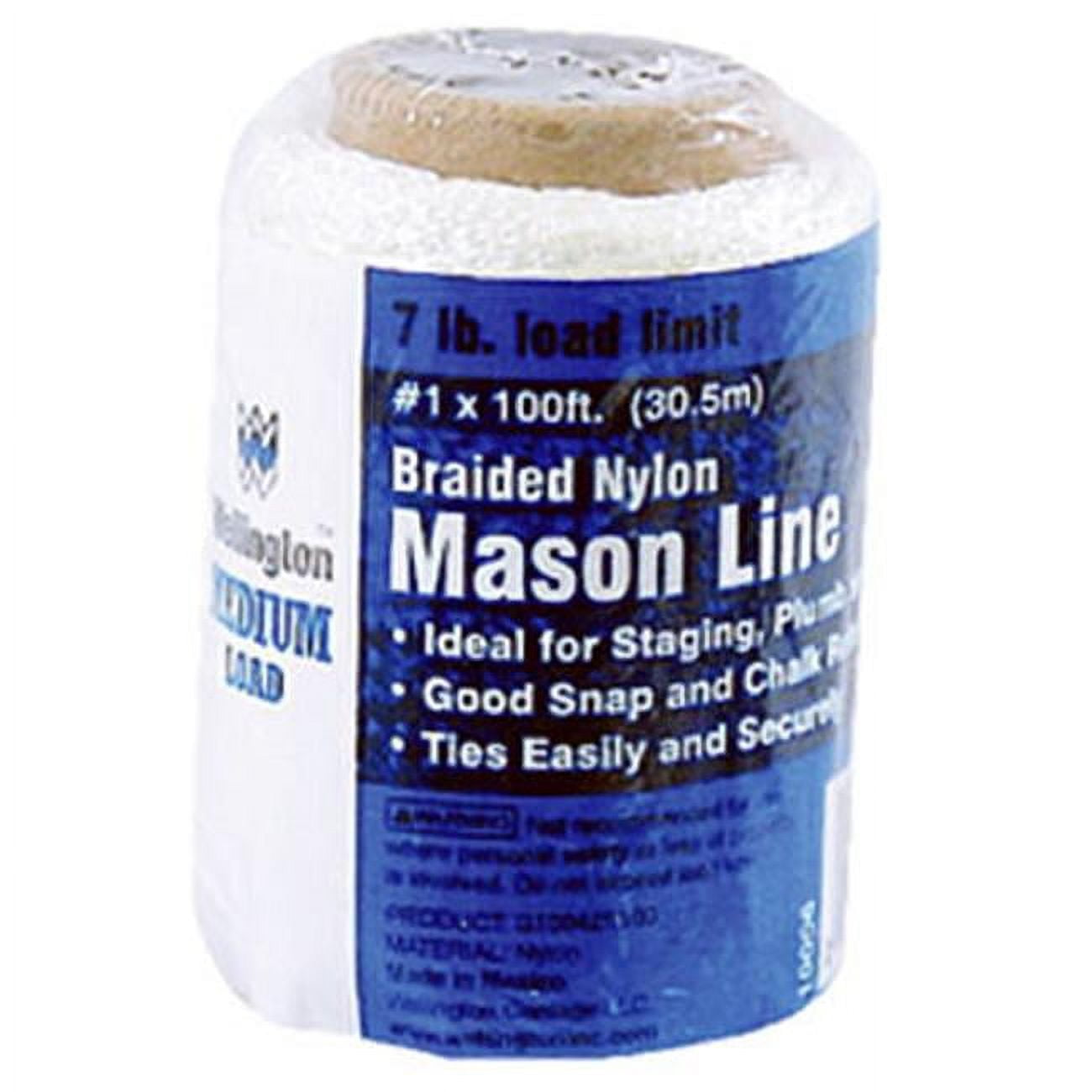 10006 No. 1 x 100 ft. Braided Nylon Chalk & Mason Line White