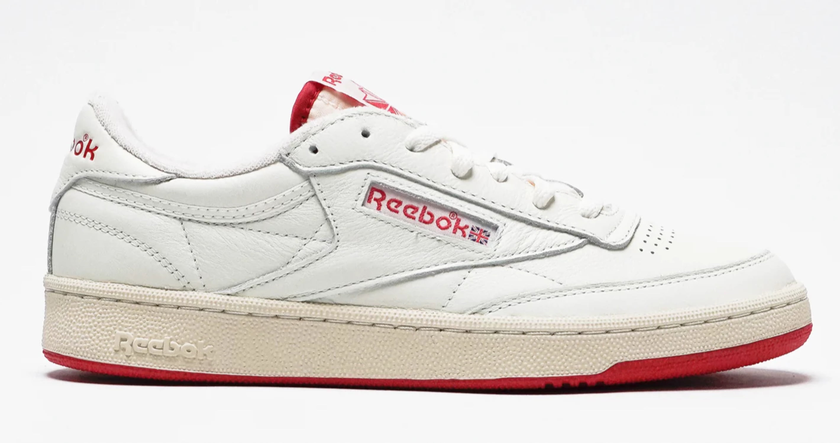 Reebok Men's Club C 85 Vintage Shoes, Size 6.5, White/Red