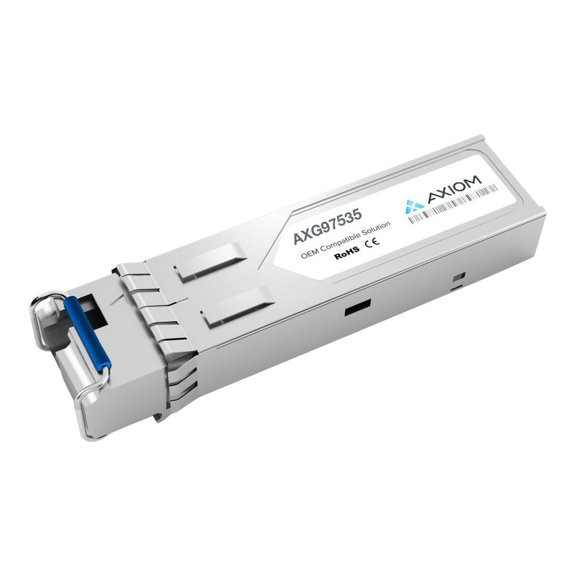 Axiom AXG97535 - SFP (mini-GBIC) transceiver module (equivalent to: Cisco GLC-BX80-D-I, Cisco GLC-BX80-D-I=) - 1GbE - 1000Base-BX80-D - LC single-mode - up to 49.7 miles - 1570 (TX) / 1490 (RX) nm - TAA Compliant - for P/N: C8300-UCPE-1N20, C8375-E-G2, C8500-20X6C, NC57C1-48Q6-P-SYS, NCS-57C1-48Q6D-S
