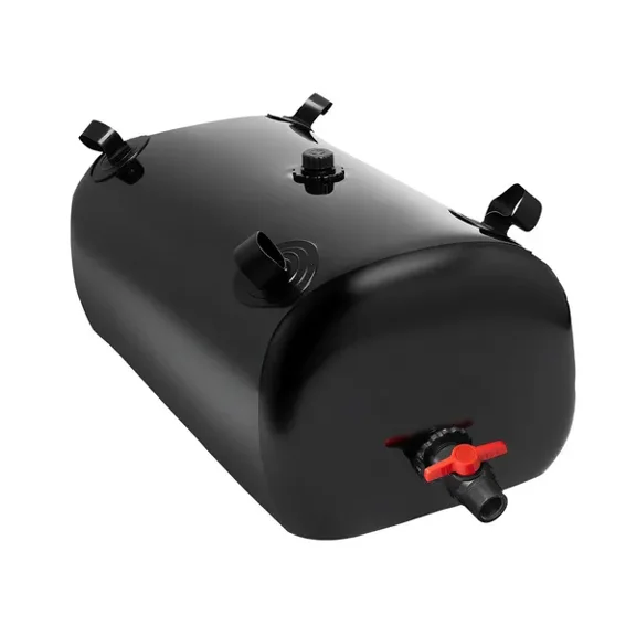 1000D PVC Thickened 29.85 Gallon 113L Water Storage Bladder Collapsible Portable Tank for Camping RV Garden Irrigation Emergency Use Black