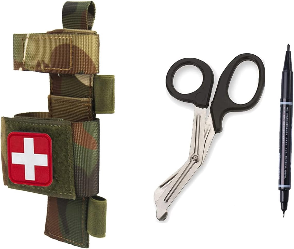 Voodoo Tactical Tourniquet Pouch With Medical Shears Slot - MOLLE Compatible, Black