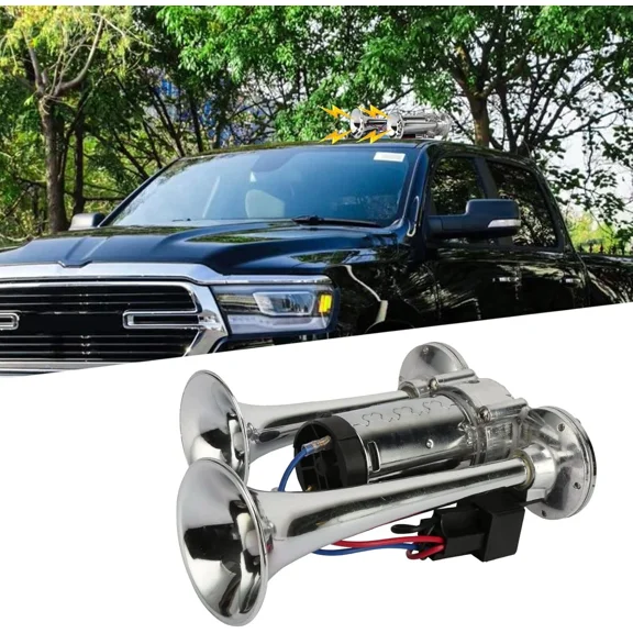 1000DB 12V Electric Trains Horns Air Train Horn Kit for Truck Car Super Loud US