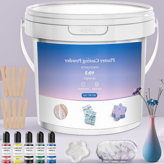 1000G (35 oz) Plaster Casting Powder, Water Activated, Fast Curing, for Crafts, Molds and DIY Art