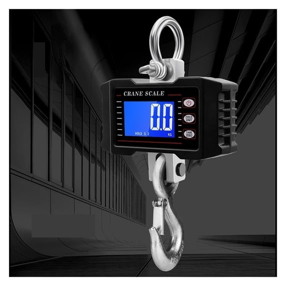 1000Kg/500Kg Digital Crane Scale Hanging Scale Portable Heavy Duty Crane Scale LCD Backlight Industrial Hook Scales Unit Change ,Reliability