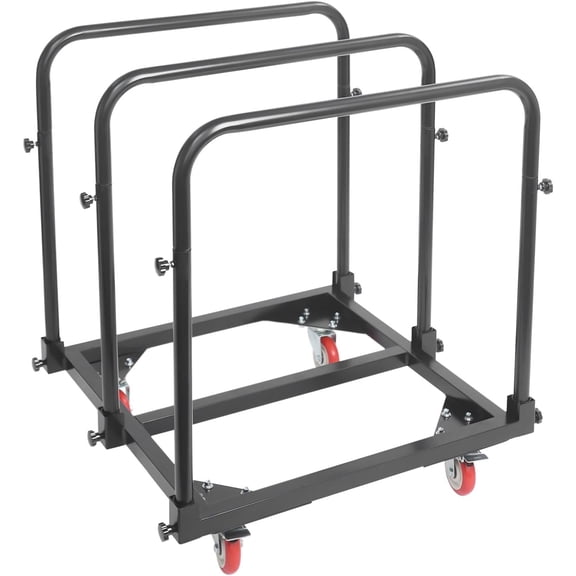 1000LBS/1400LBS/1500LBS/ 2000LBS Panel Truck Cart, Heavy Duty Drywall Dolly with 4 Swivel Wheels, Handles for Moving Plywood, Sheetrock, Building Materials Steel Hand Truck (1400LBS Black)