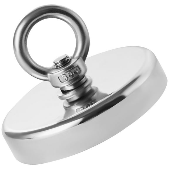 1000LBS Heavy Duty Neodymium Fishing Magnet - Super Strong Rare Earth Magnet for Metal Detecting & Salvage