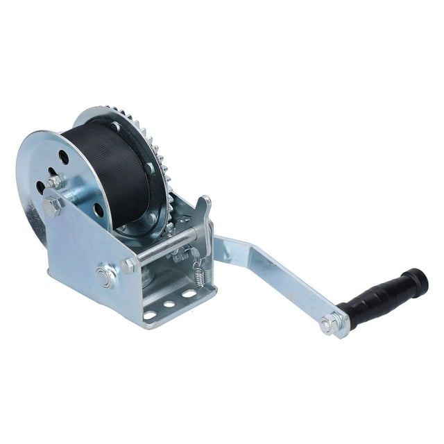 1000LBS Heavy Duty Winch with 6M Strap Hand Crank Cable Gear Manual