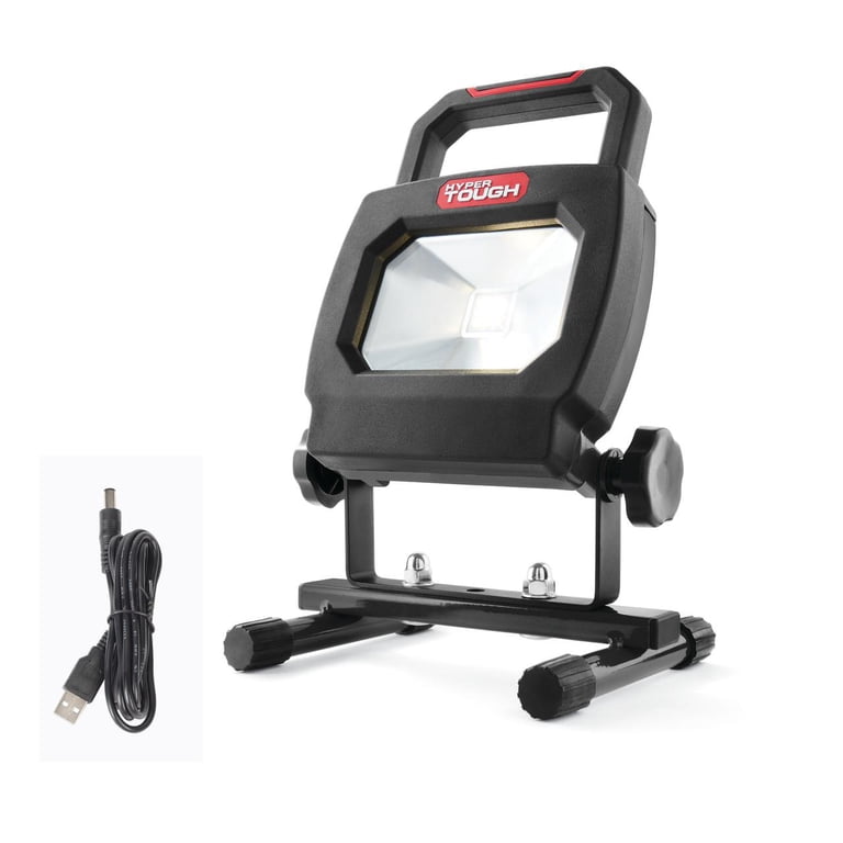 Hyper Tough 1000-Lumen Battery Powered Rechargeable LED Portable Work Light, Black, Size: One size