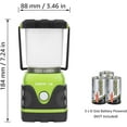 thumbnail image 1 of 1000LM Battery Powered LED Camping Lantern, Waterproof Tent Light with 4 Light Modes, Camping Essentials, Portable Lantern Flashlight for Camping, Emergency Light, Power Outages, Not Rechargeable, 1 of 7