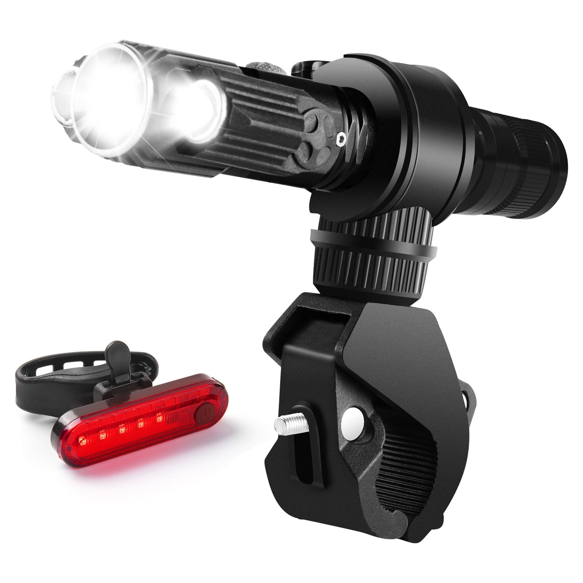 BV Bike Lights, Super Bright with 5 LED Bike Headlight & 3 LED Rear, Bike  Lights for Night Riding with Quick-Release, Waterproof Bicycle Light Set