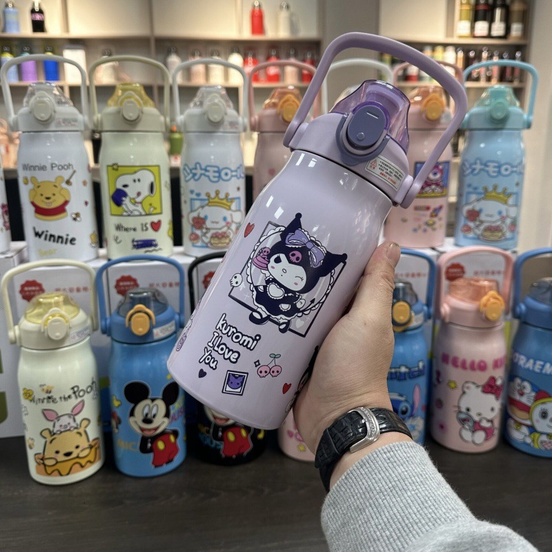 1000ML 34oz Kuromi Cinnamoroll KT Cat Cartoon Insulated Stainless 1000ML 34oz Kuromi Cinnamoroll KT Cat Cartoon Insulated Stainless