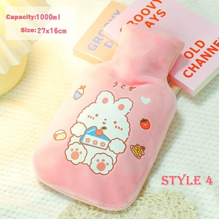 1000ML Capacity Cartoon Washable Warm Hot Water Bag for Winter or Pain Relief