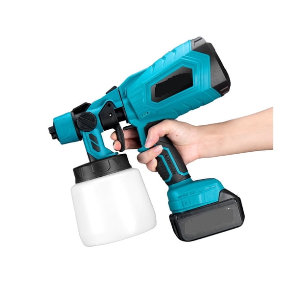 1000ML Electric Cordless Spray Gun Paint Sprayer Auto Furniture Steel Coating Airbrush 3 Nozzle Compatible For Battery ,User-Friendly Design