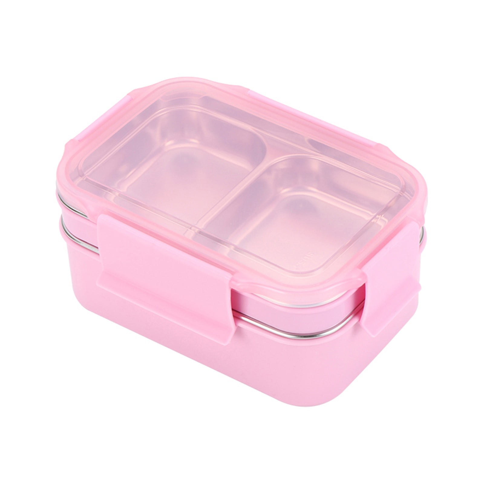 1000ML Lunchbox Stainless Steel Double-layer with Compartments Lunch ...