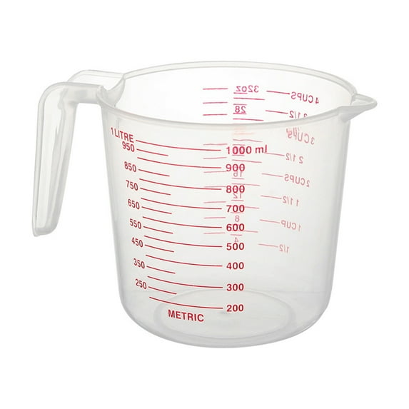 1000ML Plastic Measuring Cup with Handle Spout Precise Scale BPA Free Cooking Baking Liquid Flour Powder Measurement Cup Kitchen Gadgets