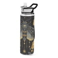 thumbnail image 1 of 1000ML Transparent Sports Water Bottle with Handle & Straw Portable Water Bottle for Outdoor Camping Gym Mystical Moth Pattern, 1 of 7