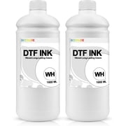 1000ML White Ink DTF Ink DTF Premium DTF Ink Water Base Digital Inkjet Ink Refill for Direct to Film Compatible with Printhead L1800 L805 R1390 4720 I3200 XP600 DX7 DX5 5113 Printers 2 Pack,White