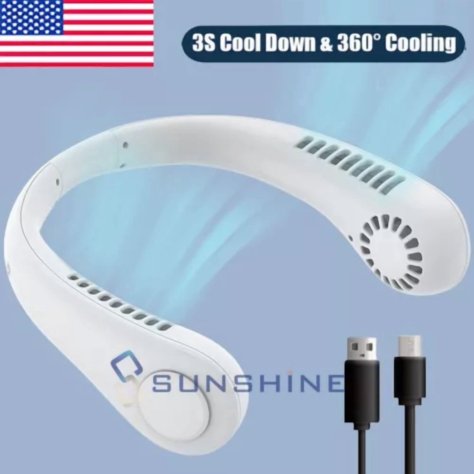 1000Mah Mini Ventilador Abanico Personal Portatil Para El Cuello Usb Recargable