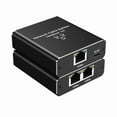 thumbnail image 1 of 1000Mbps Ethernet Adapter LAN Internet Splitter Cat 6 RJ45 Gigabit Switch for PC Laptop TV Box Router 1 to 2,1 * Ethernet Adapter,Black, 1 of 6