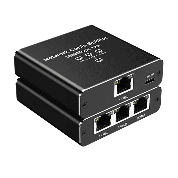1000Mbps Ethernet Adapter LAN Internet Splitter Cat 6 RJ45 Gigabit Switch for PC Laptop TV Box Router 1 to 3