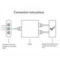 1000Mbps Ethernet Cable Splitter 1 to 2 Compatible with Cat5 Cat5e Cat6 Cat7 Two Devices Share RJ45 Network Splitter