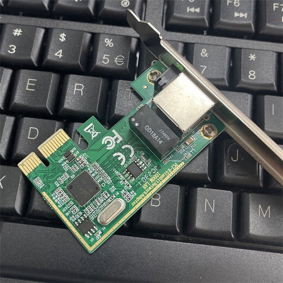 1000Mbps Gigabit Ethernet PCI Express PCI-E Network Card 10/100/1000M RJ45 LAN Adapter Converter Network Controller PC+metal As Shown,1 x Gigabit network card 1 x Short iron piece