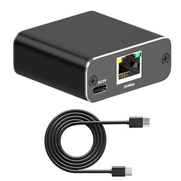 1000Mbps RJ45 Ethernet Splitter 1 to 2 Out Network Splitter With USB Power Cable TAPDRA Spare Part