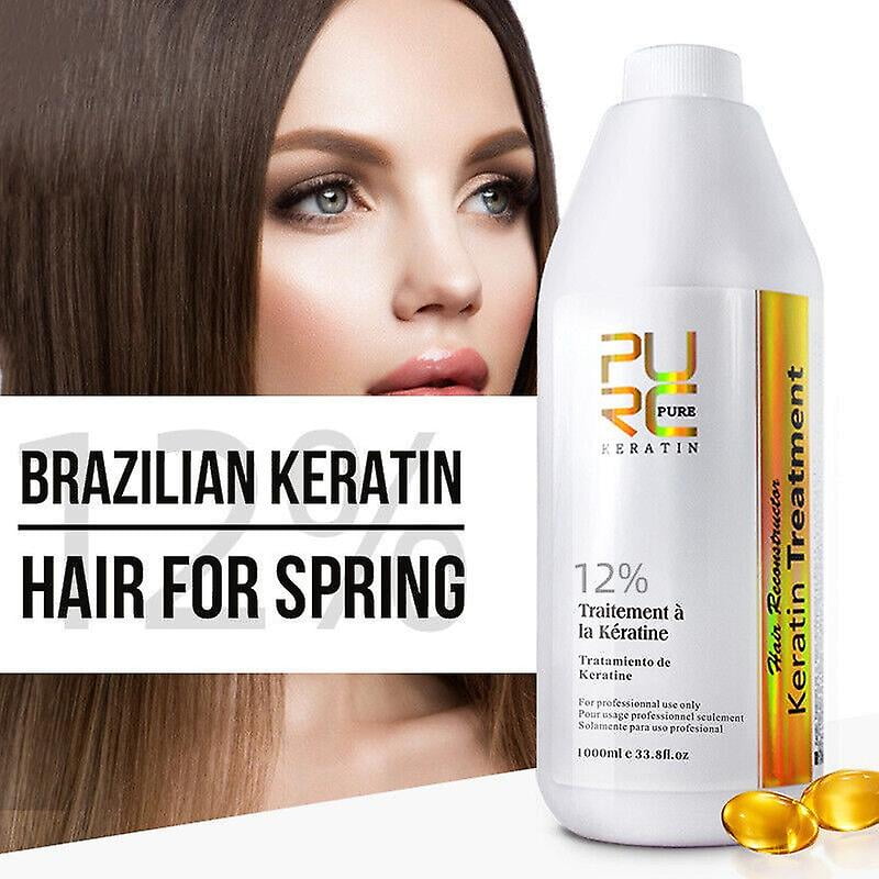 1000Ml 12 Pure Keratin Hair Straightening Treatment Improves Frizzy Split Ends in Bahrain at BHD 0 Rating 5