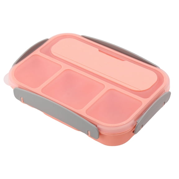 1000Ml Divided Bento Box with Dip Box,Plastic Box with 4 Compartments Spoon Dipping Container，Plastic Box with 4 Compartments Spoon Dipping Container，
