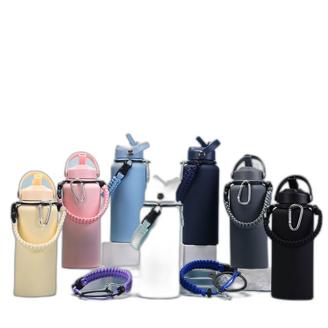 1000Ml Large Capacity Stainless Steel Thermos Cup With Braided Rope