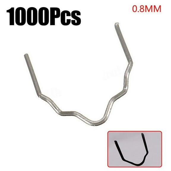 1000PC 0.8mm V style Hot Stapler Staple For Car Bumper Plastic Welder Repair Kit