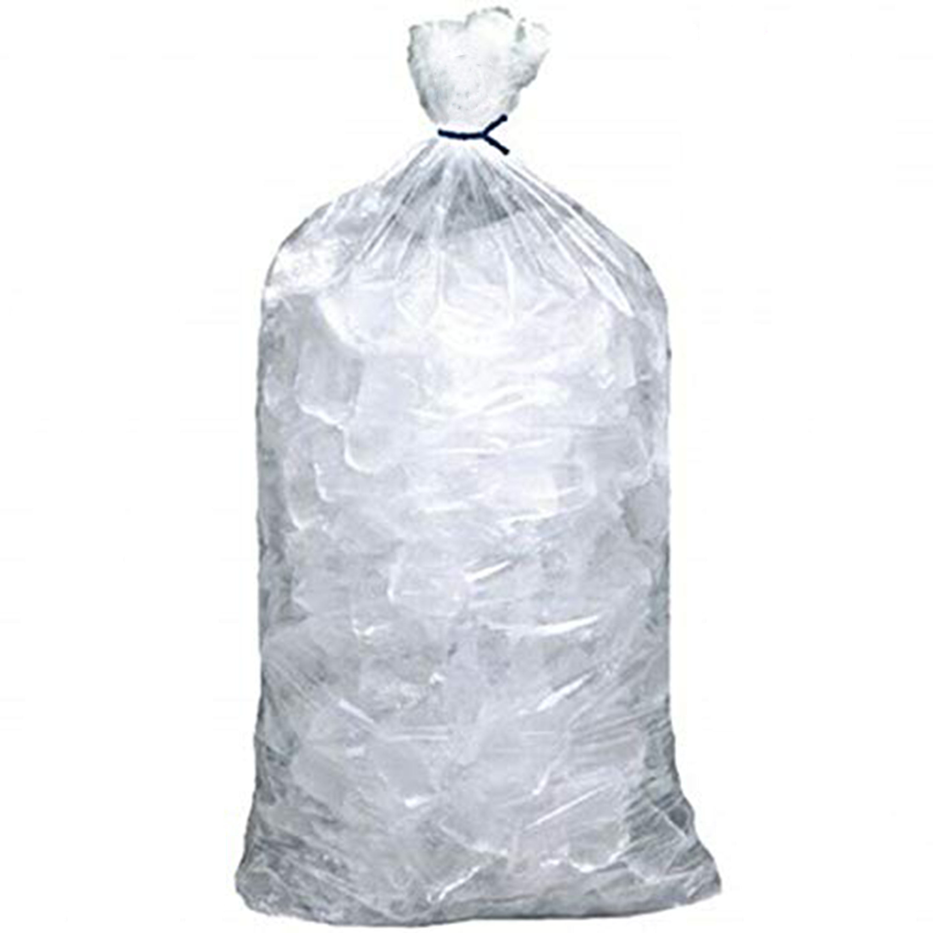 1000PCK 5 lb. Clear Plastic Ice Bag w/Bag Sealer Tape