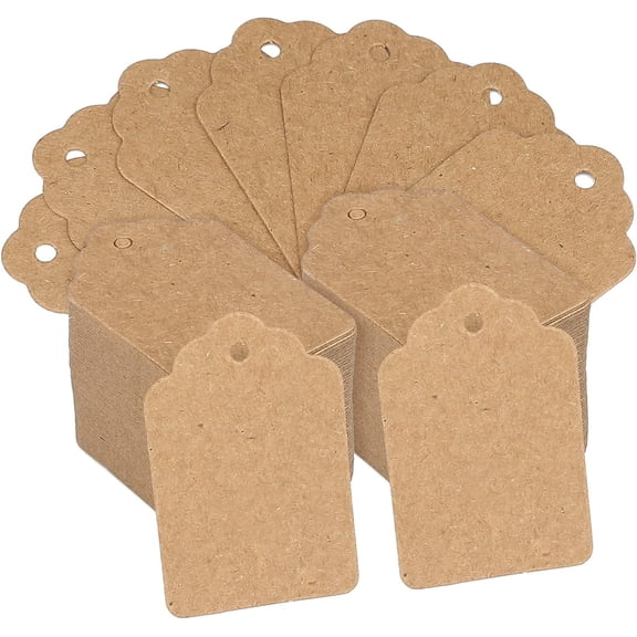 1000PCS 1.94" "Kraft Paper Tags" for Clothes & Coupons, Blank Market Tags, No String, Brown