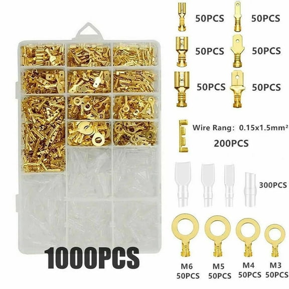 1000PCS 2.8/4.8/6.3mm Spring Connector Set With Good Conductivity Household Accessories For DIY Repairs & Electrical Projects