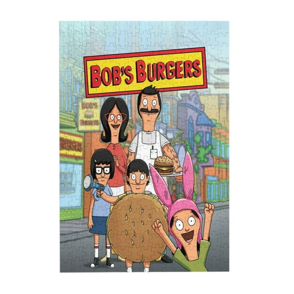 1000PCS Bob'S Burgers (8) Jigsaw Puzzles Cartoon Anime Picture Puzzle Birthday Present Game For Teen And Adults
