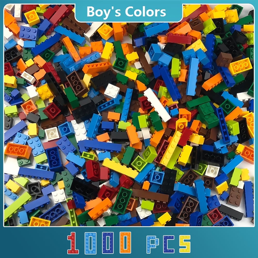 Set 1000 Pezzi Mattoncini Costruzione Sipobuy: Blocchi Colorati ABS Compatibili Con Lego, Gioco Educativo 3+ Anni
