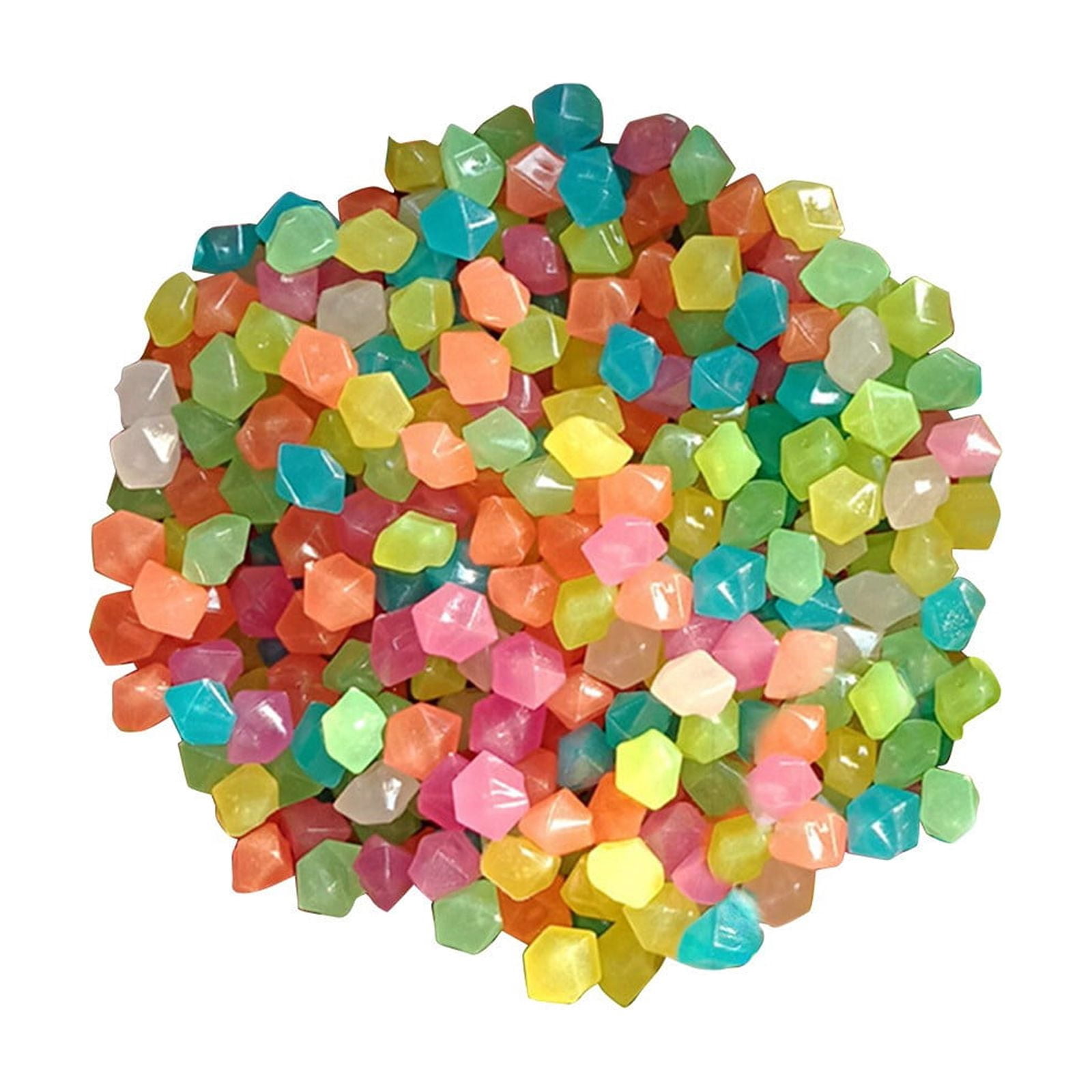1000PCS Garden Fluorescent Granules Luminous Decorative Stones for Fish ...