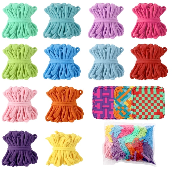 1000PCS Loom Refill Loops, 12 Vibrant Colors Stretchy Weaving Bands Compatible with 7 Inch Potholder Loom, DIY Weaving Kit for Endless Creativity, DIY Gift Making Supplies